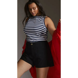 Maeve Anthropologie Colette Black Magic Fabric Shorts Women’s 31 NWT Stretch